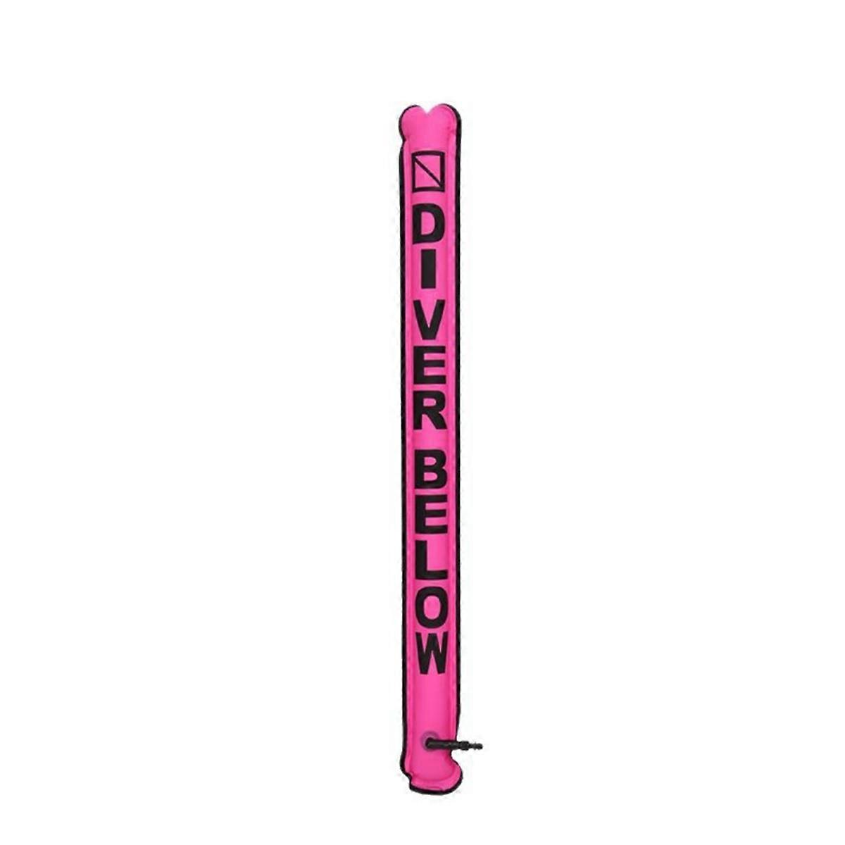 Marker Buoy Scuba Diving with Rotatable Hook Sausage Signal Tube SMB Inflatable Nozzle Floating Accessory Pink