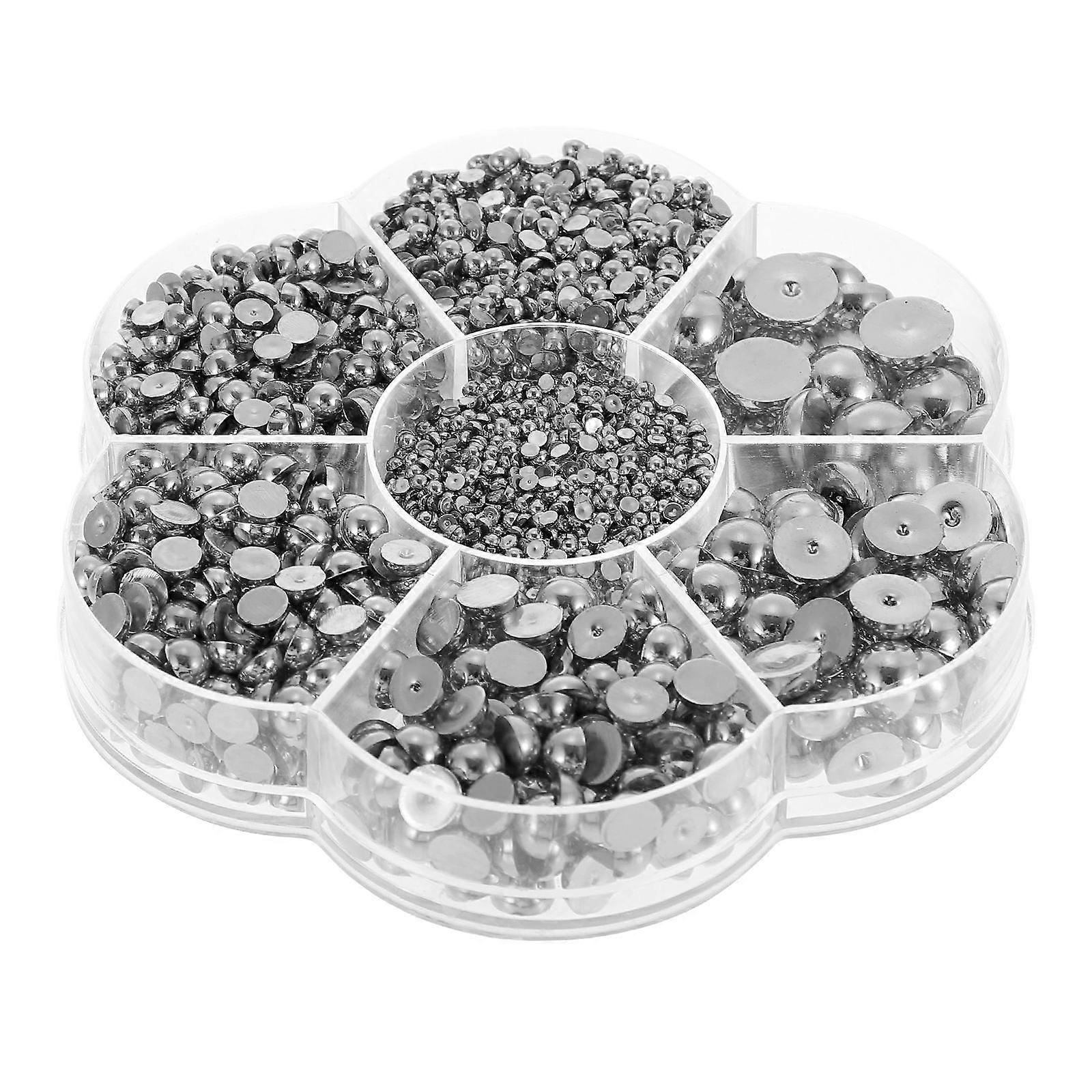 Decorative Nail Pearls for Decoration 1 Box Multi-Function Half Pearls