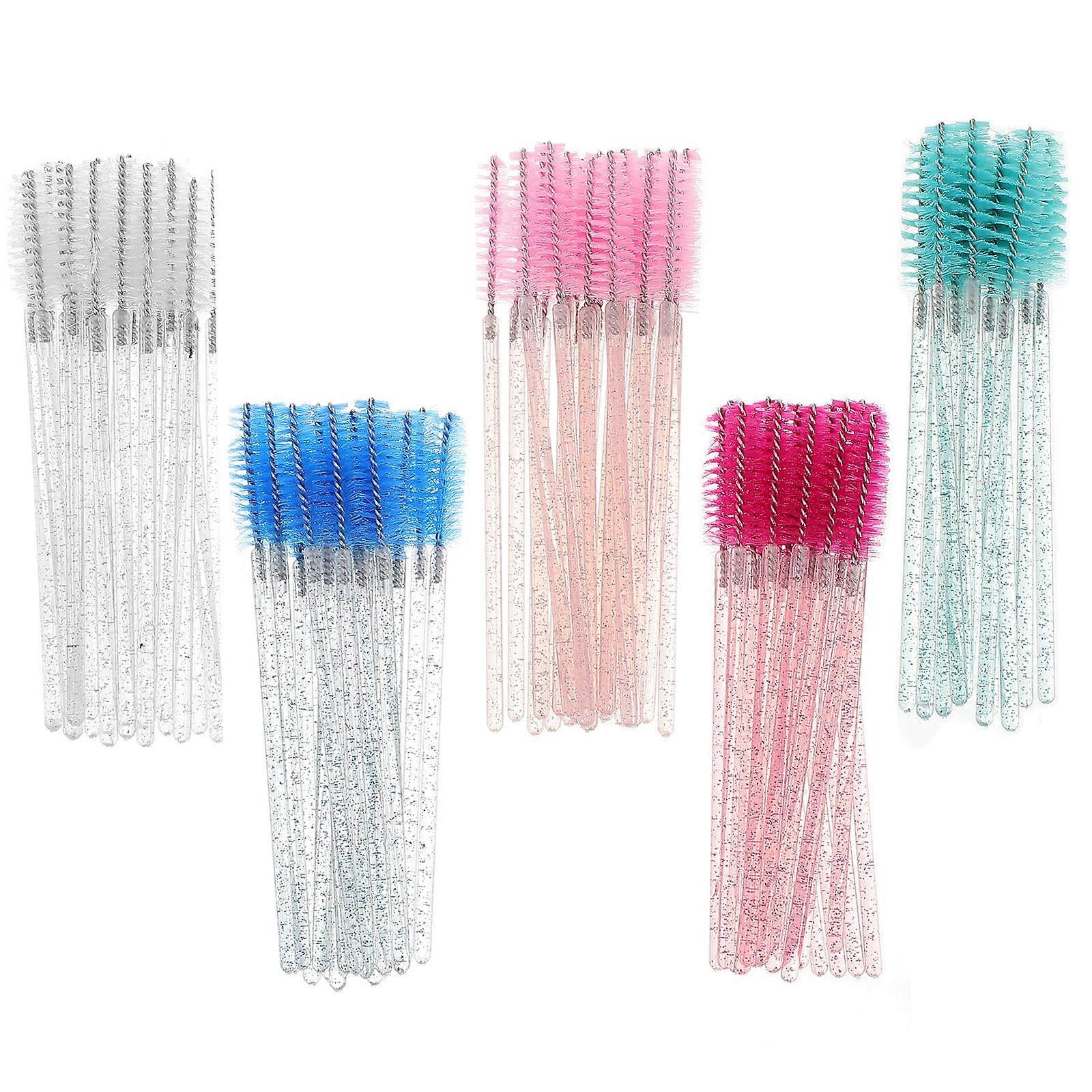 250Pcs Eye Brow Brush Applicator Spoolies For Makeup Artists Everyday Use Assorted Color Brushing Eyelashes