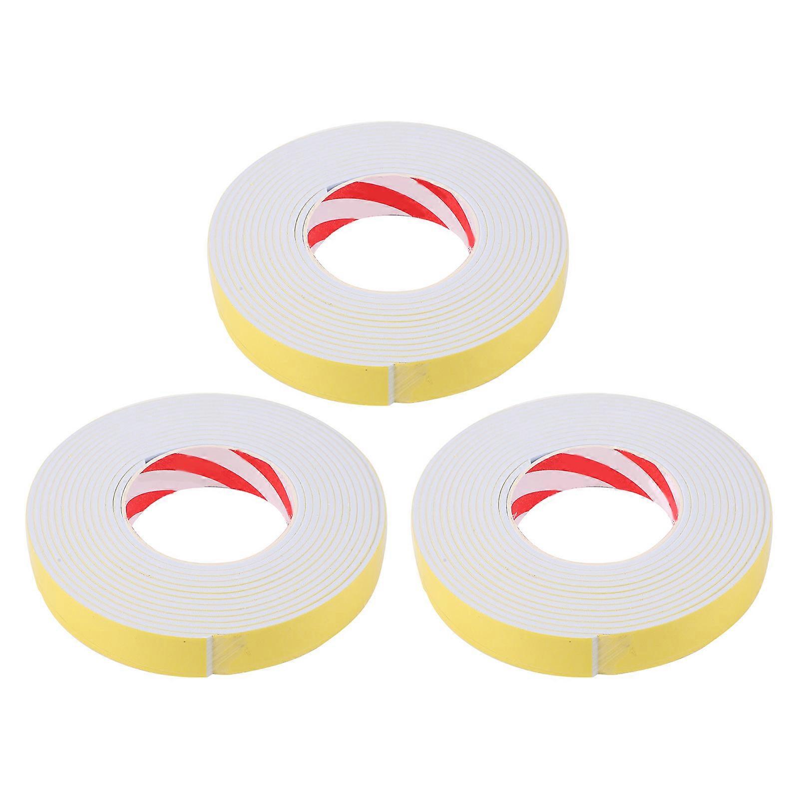 3 Rolls Thick Self Adhesive Soundproof Sealing Strips for Windows & Doors Weatherproof Foam Tape for Home Insulation & Draft Protection