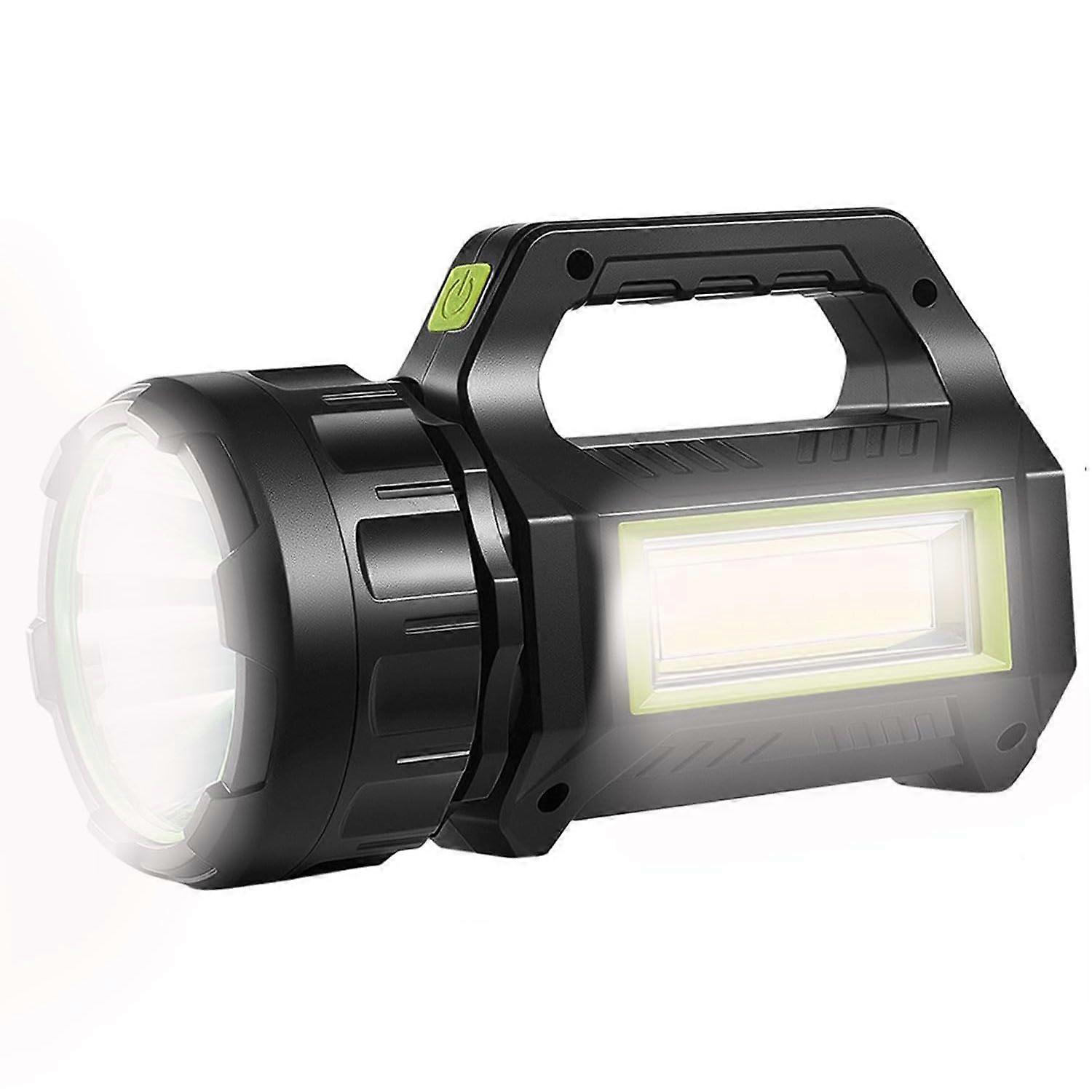 LED Searchlight LED Lantern, Solar Rechargeable Super Bright 10000LM Handheld LED Spotlight, Multifunctional LED Camping Lamp Work Lights, 7 Light Mod