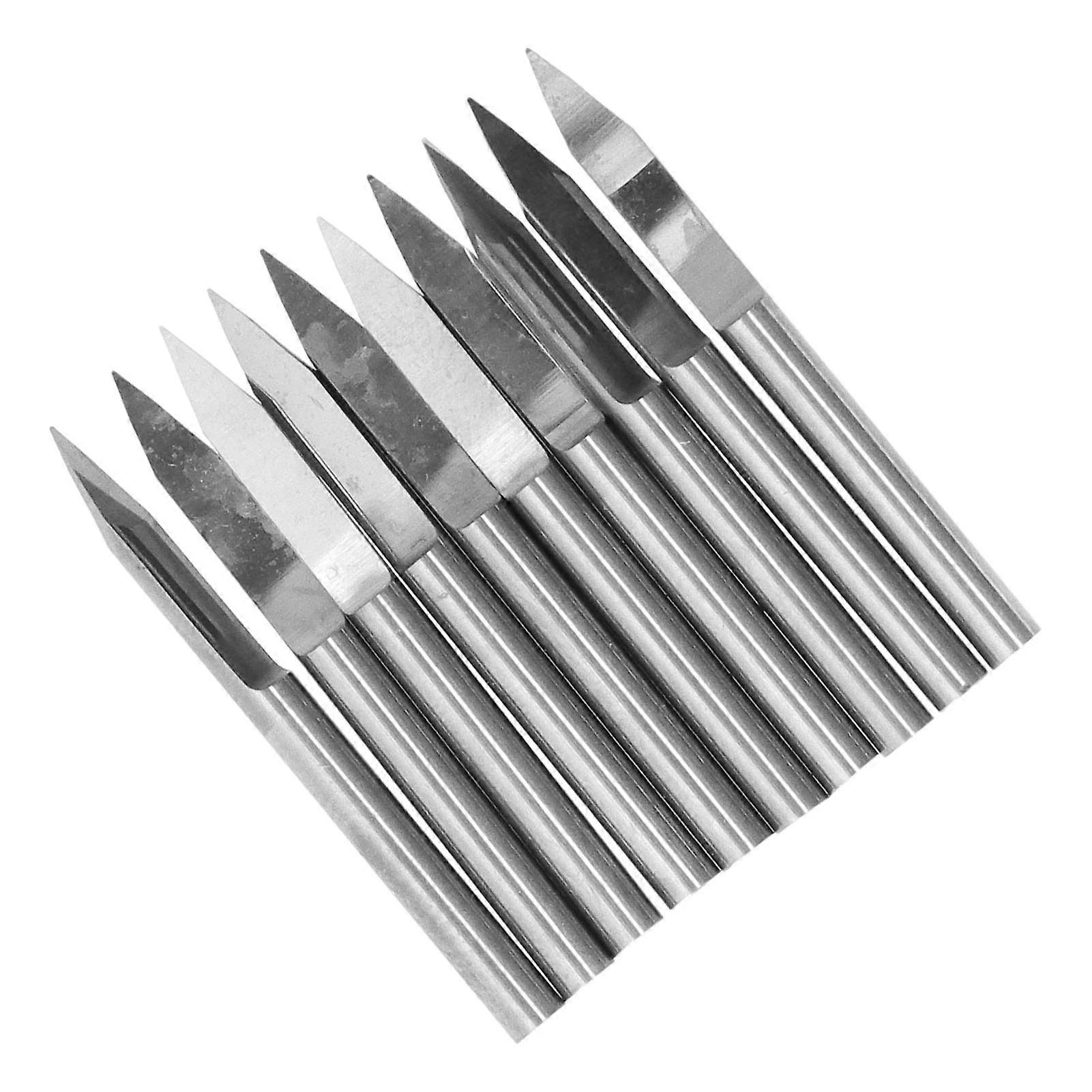 10Pcs Tungsten Steel Engraving Bits 0.2mm CNC Router 38mm