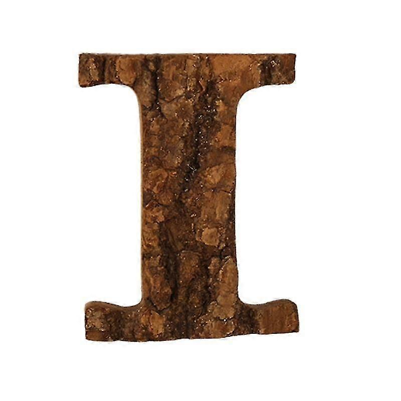 Number Figurine Flat Back Bark Surface Wood Fine Workmanship Number Art Ornament for Party