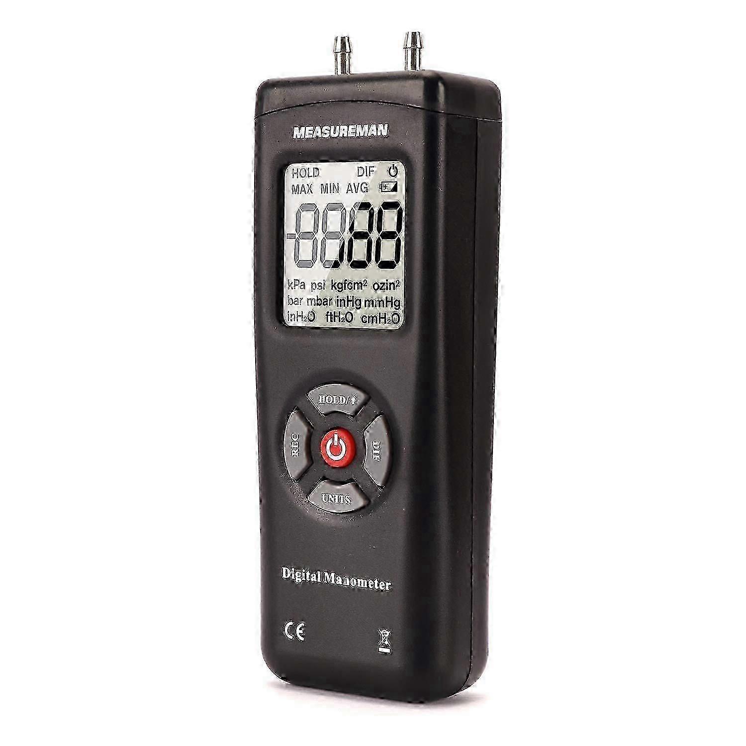 Handheld Digital Differential Pressure Gauge, Vacuum and Pressure Gauge Meter Tester 11 Units with