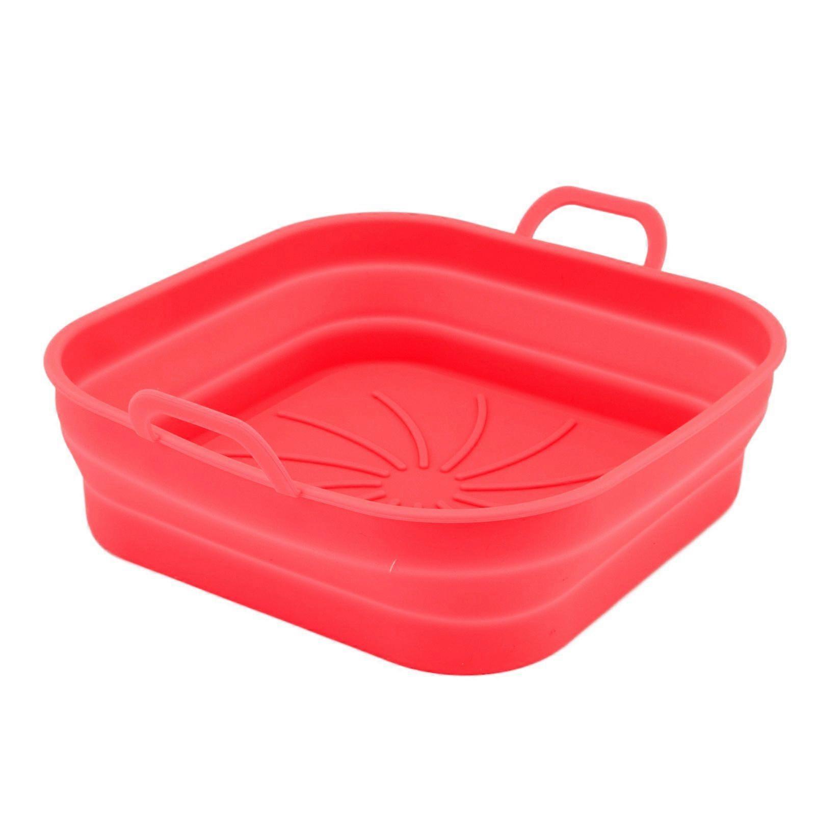 20.5cm Square Collapsible Deep Fryer Liners, Dishwasher Safe, Silicone Kitchen Replacement Liners