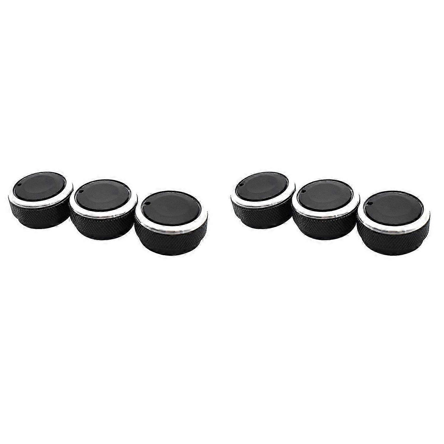 3Pcs AC Switch Knob Air Conditioning Heat Control Knobs Noir