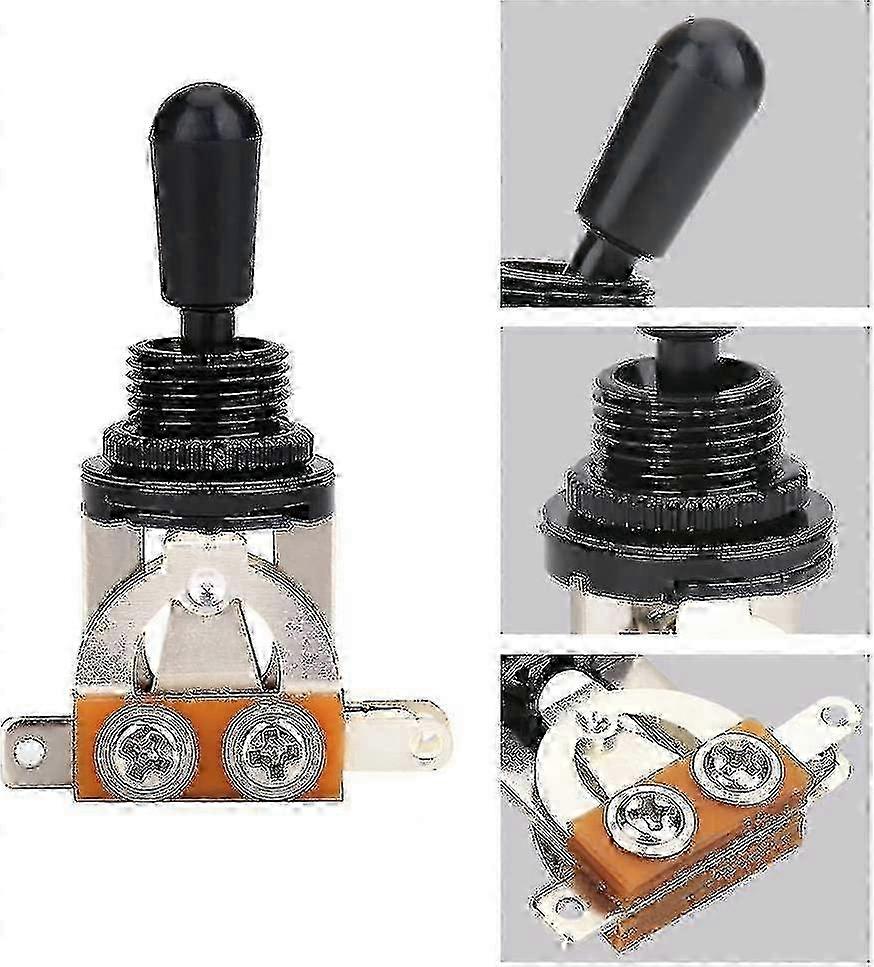 1pc Guitar 3 Way Switch, Metal Guitar Pickup Selector Toggle Switch (gold) Walkbee 1624 B 2025