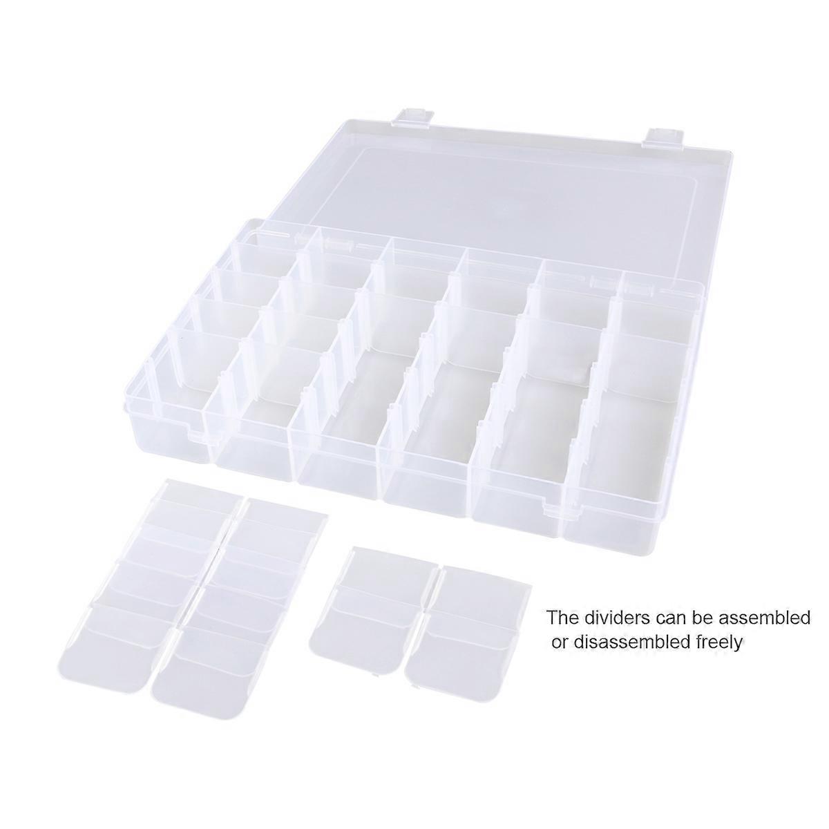 36 Grid Jewelry Organizer Box for Adjustable Storage 6Pcs Container