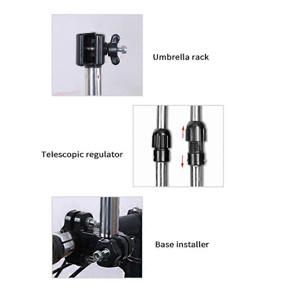 Umbrella Holder Adjustable Umbrella Clamp for for Baby Stroller Electric Vehicle Bicycles Skateboards, Eheelchairs