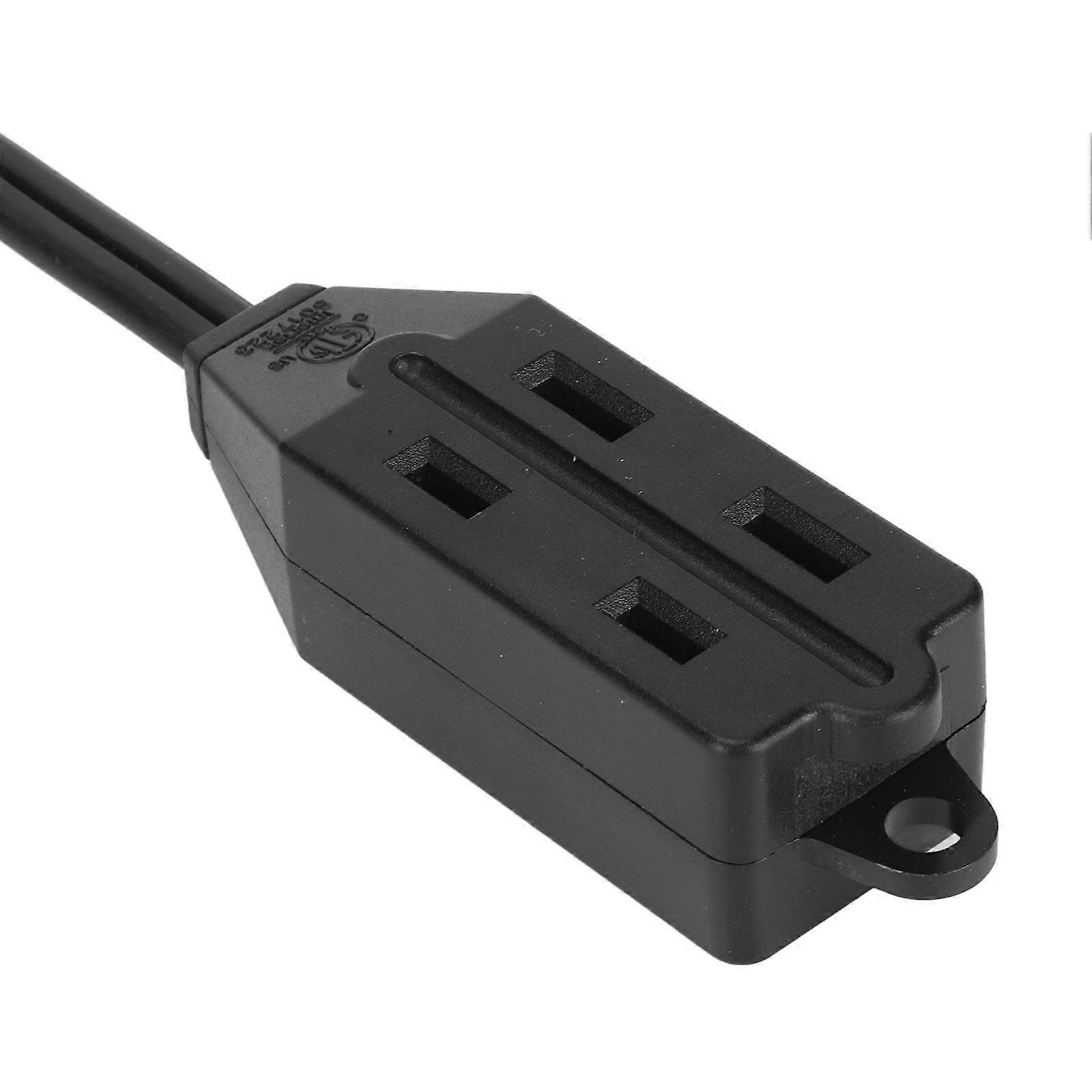 Nema 1 15P to Nema 1 15R Power Cord 2 Pin 3 Sockets 2.1ft Power Conversion Cable with Switch for Home