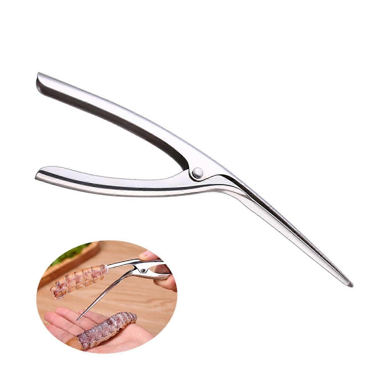 Stainless Steel Lobster Cracker For Crawfish Prawns Shrimp, Ergonomic Sheller Tool, Easy Shell Removal