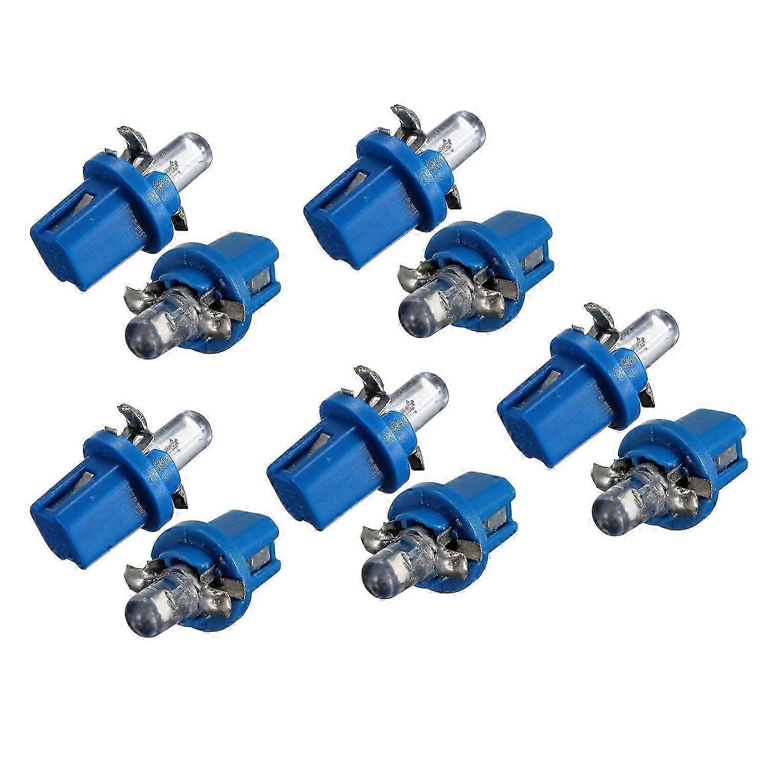 10x ampoules LED pour tableau de bord B8-5D T5 avec support, éclairage de voiture bleu