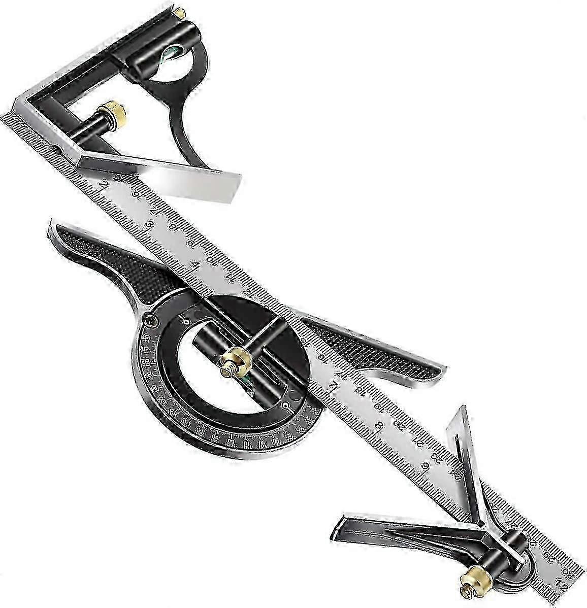 300mm Combination Square Ruler Carpenter Multifunctional Metal Square Adjustable Angle Carpenter Tool
