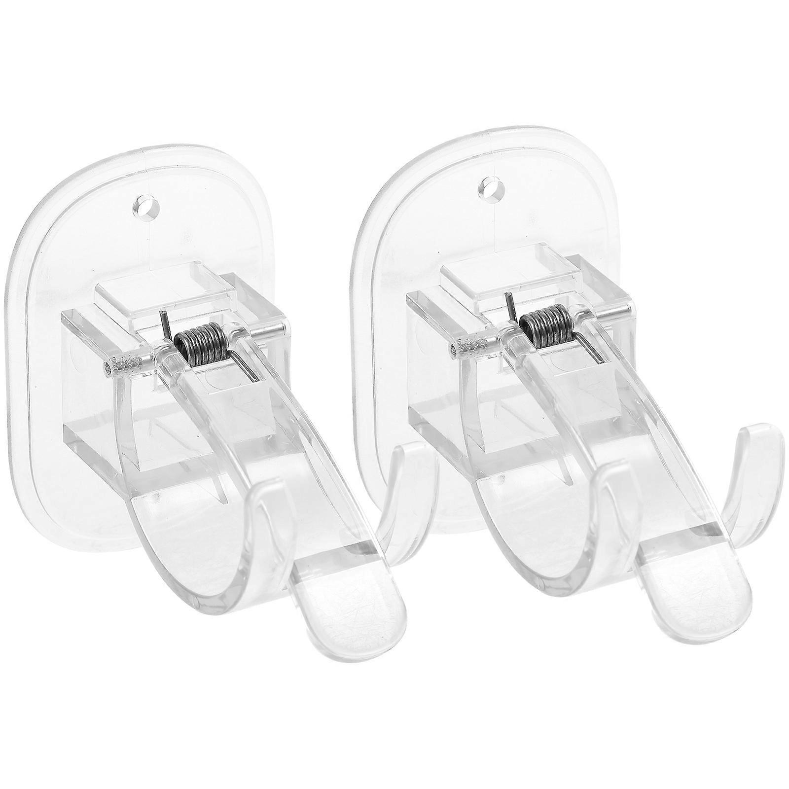 Shower Curtain Hooks Curtain Rod Holders for Storage Use 4Sets