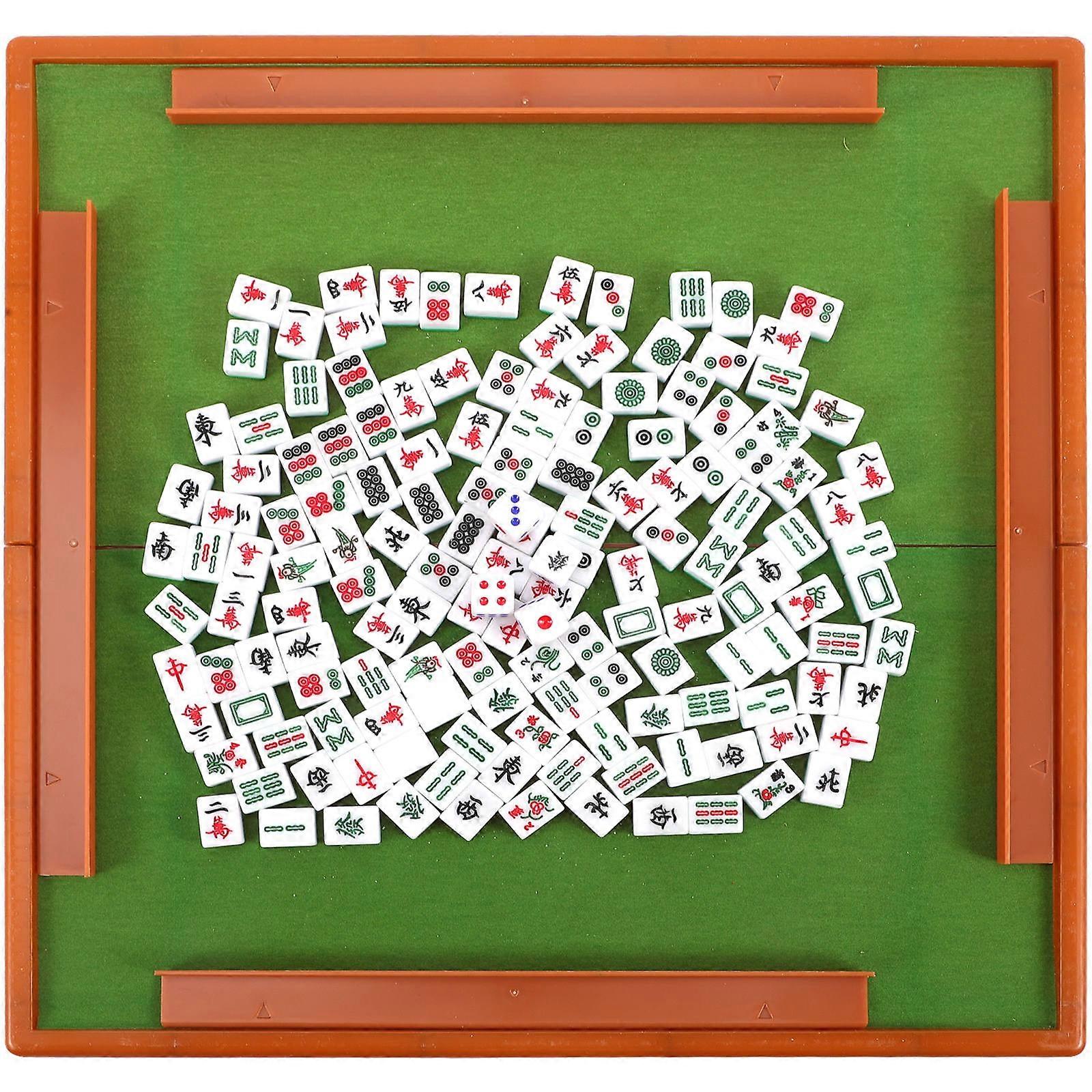 Funny Mahjong Set for Home Use 1Set Mini Mahjong Kit Assorted Color