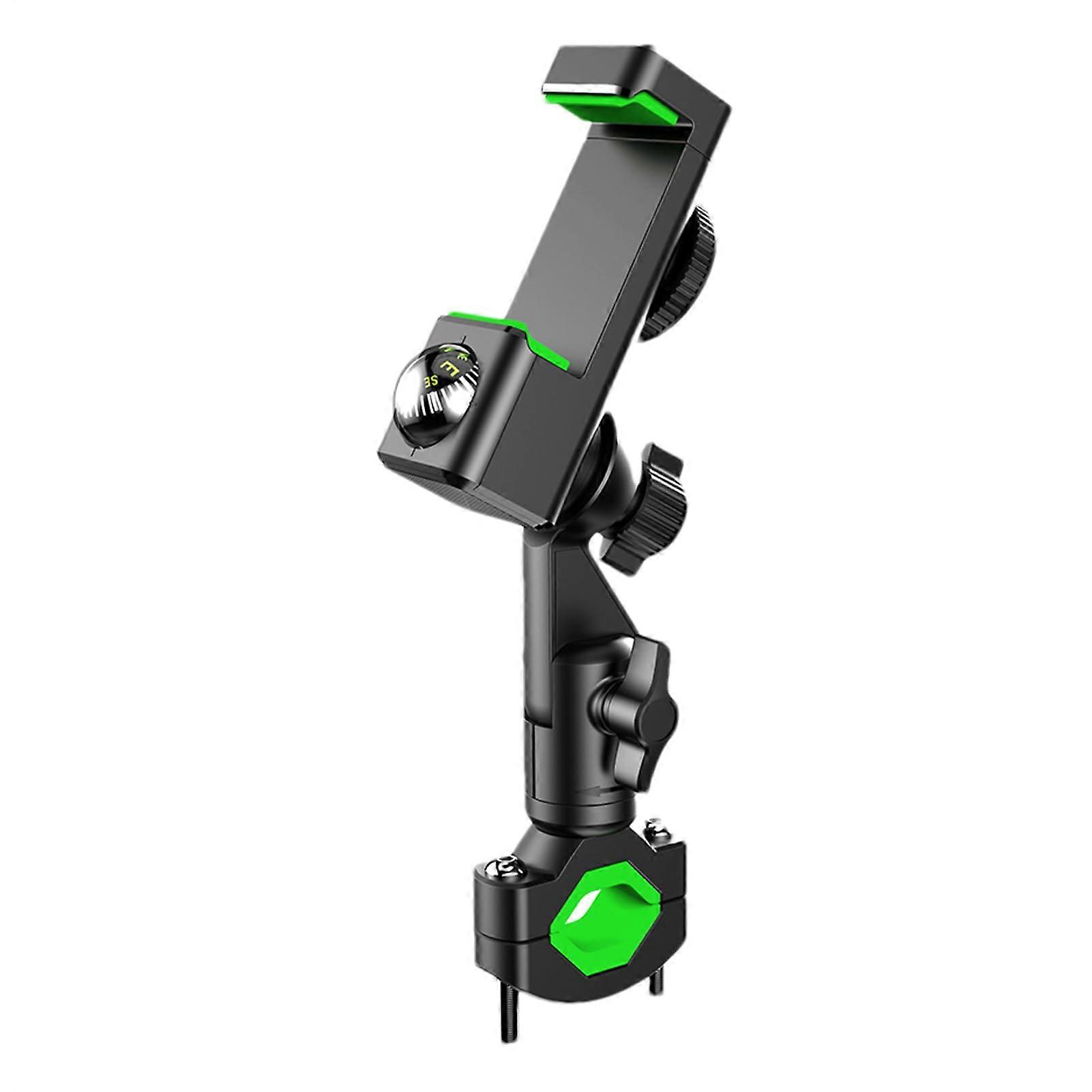 Bicycle Phone Mount – Green Motorcycle Smartphone Holder for City Bikes and Folding Bicycles, Durable and Adjustable Design