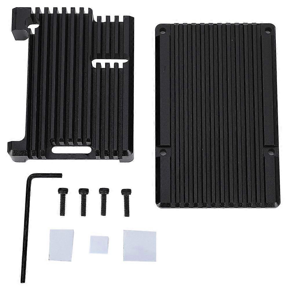 Aluminum Alloy Motherboard Cooling Shell Box Black Fit for Raspberry Pi 3rd Model B 2b 3b