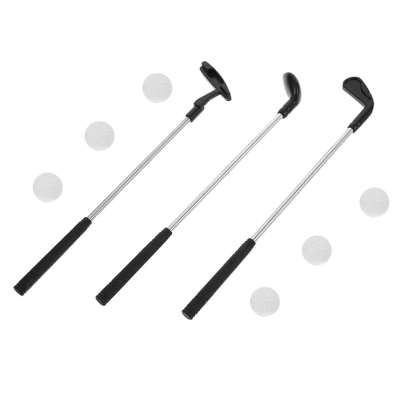 ミニゴルフゲームセットの1セット子供のためのデスクトップゴルフおもちゃミニチュアゴルフアクセサリーかわいいミニパター屋内の楽しみのための小さなゴルフクラブボードゲーム