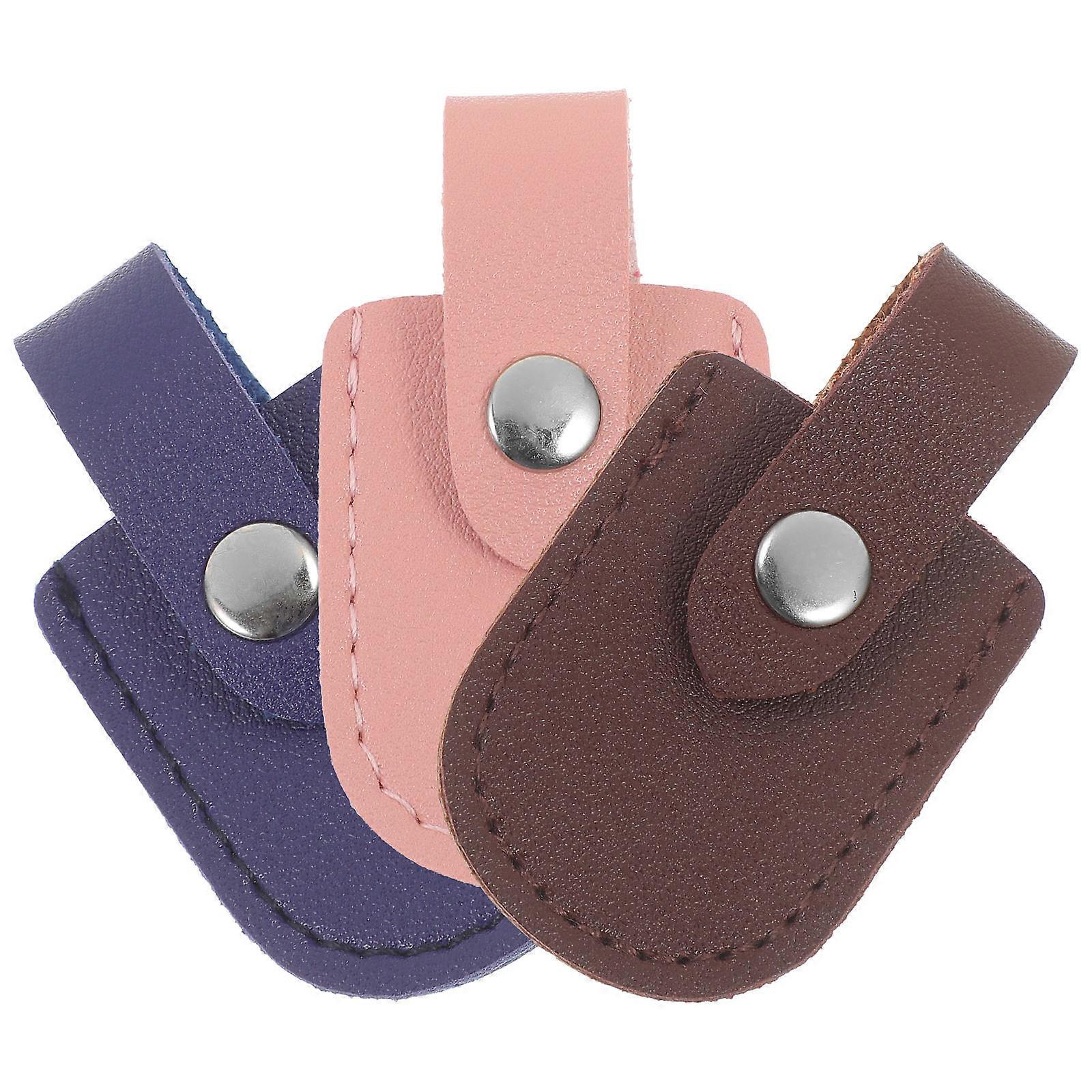 Cuticle Scissor Handle Cover for Manicure Use 12Pcs PU Assorted Color