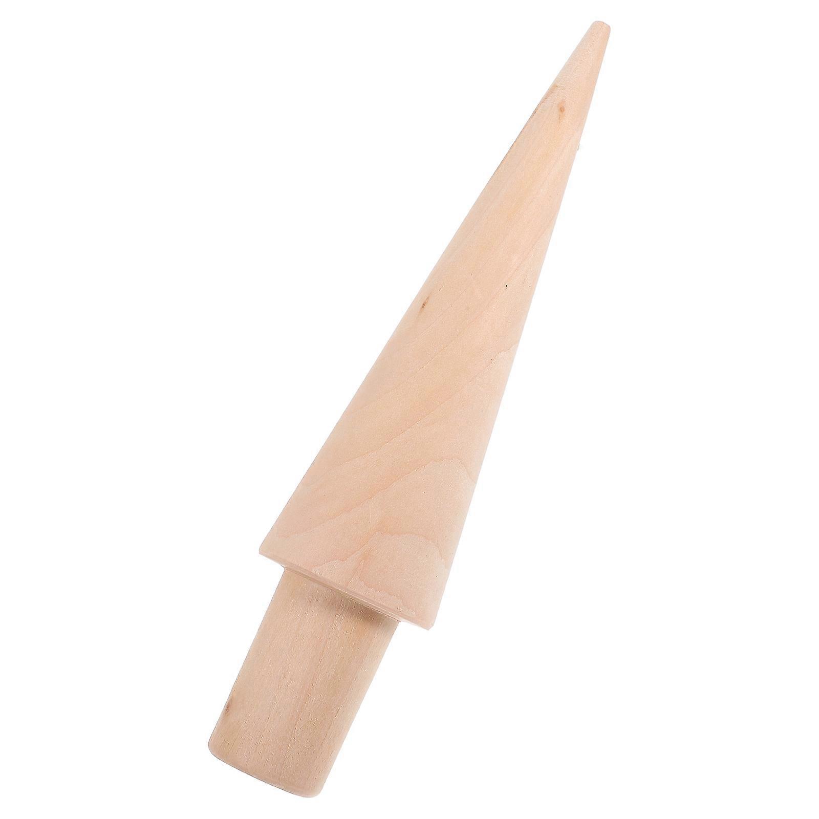 Waffle Cone Maker 3Pcs Reusable Wooden Ice Cream Cone Roller Ergonomic Structure For Home Baking Tools 17.60X4.10X4.10CM Perfect For Family Gatherings