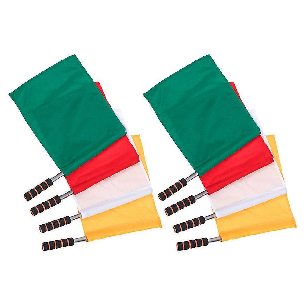 Competition Signal Flags Handheld Match Flags Suitable For Sports Fans And Athletes Rectangular Shape Rust Resistant 24Pcs
