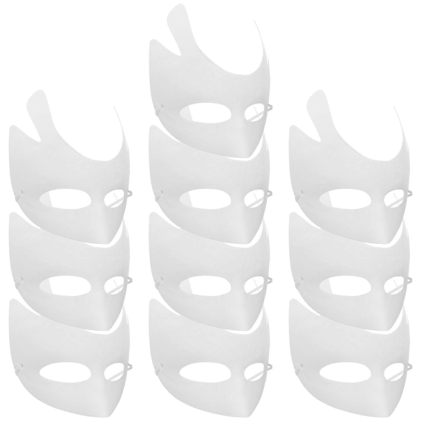 50 Pcs Disposable White Paper Masks Suitable For Party Favors And DIY Projects Perfect For School And Banquet Occasions