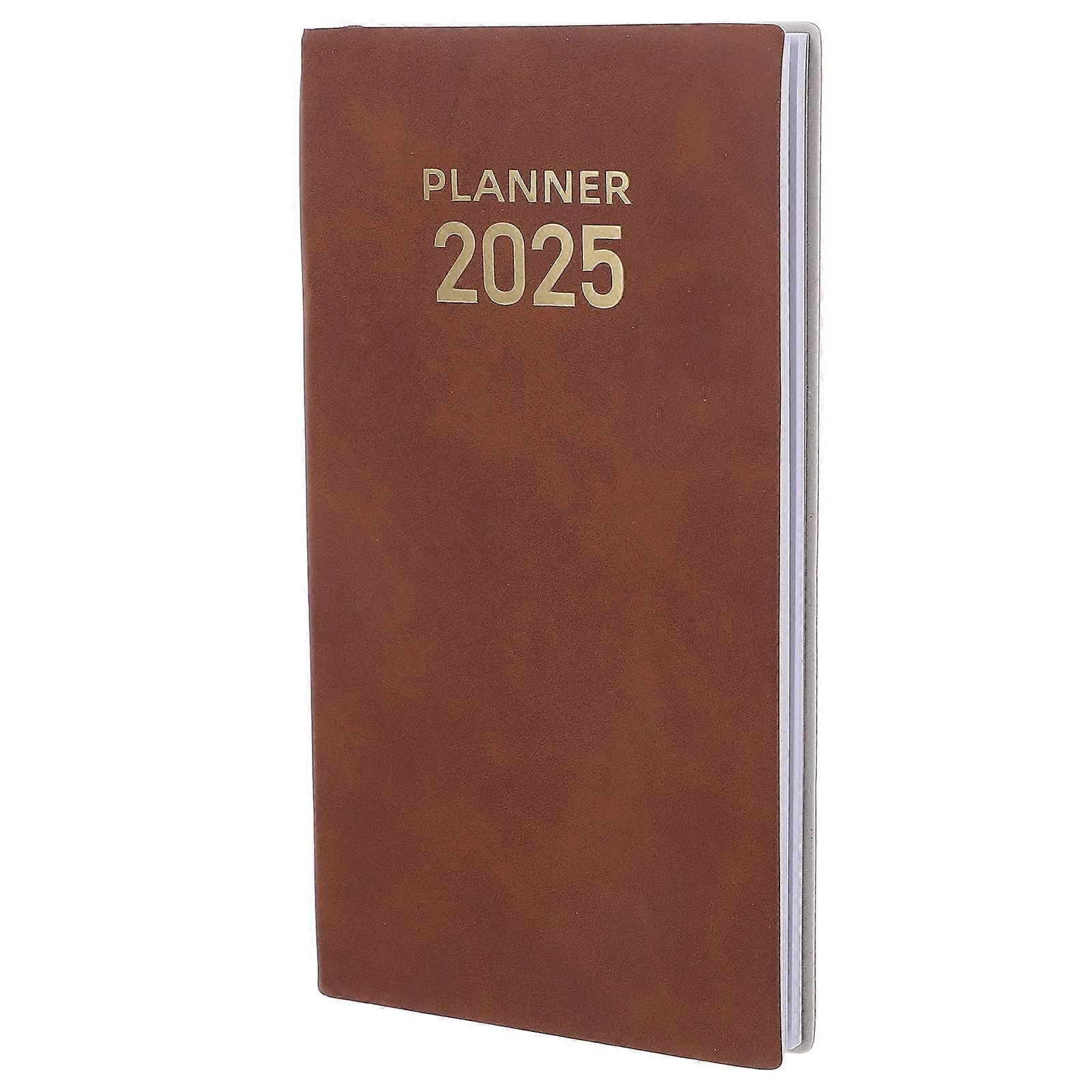 Portable Notebook For Travelers 17.30X9.50X1.00CM Rectangular Brown Task Recording 3Pcs
