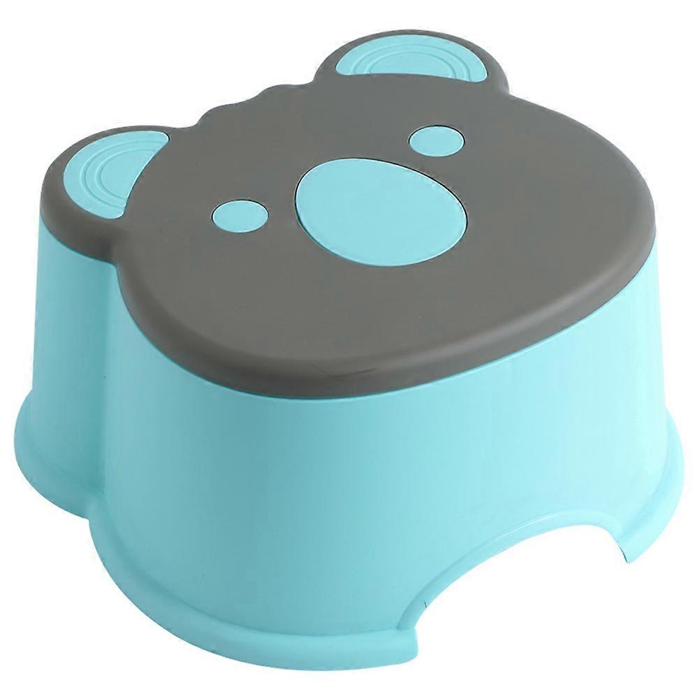 Blue Cartoon Stool Small Low Stool for Home 2Pcs Anti-Skid Footstool