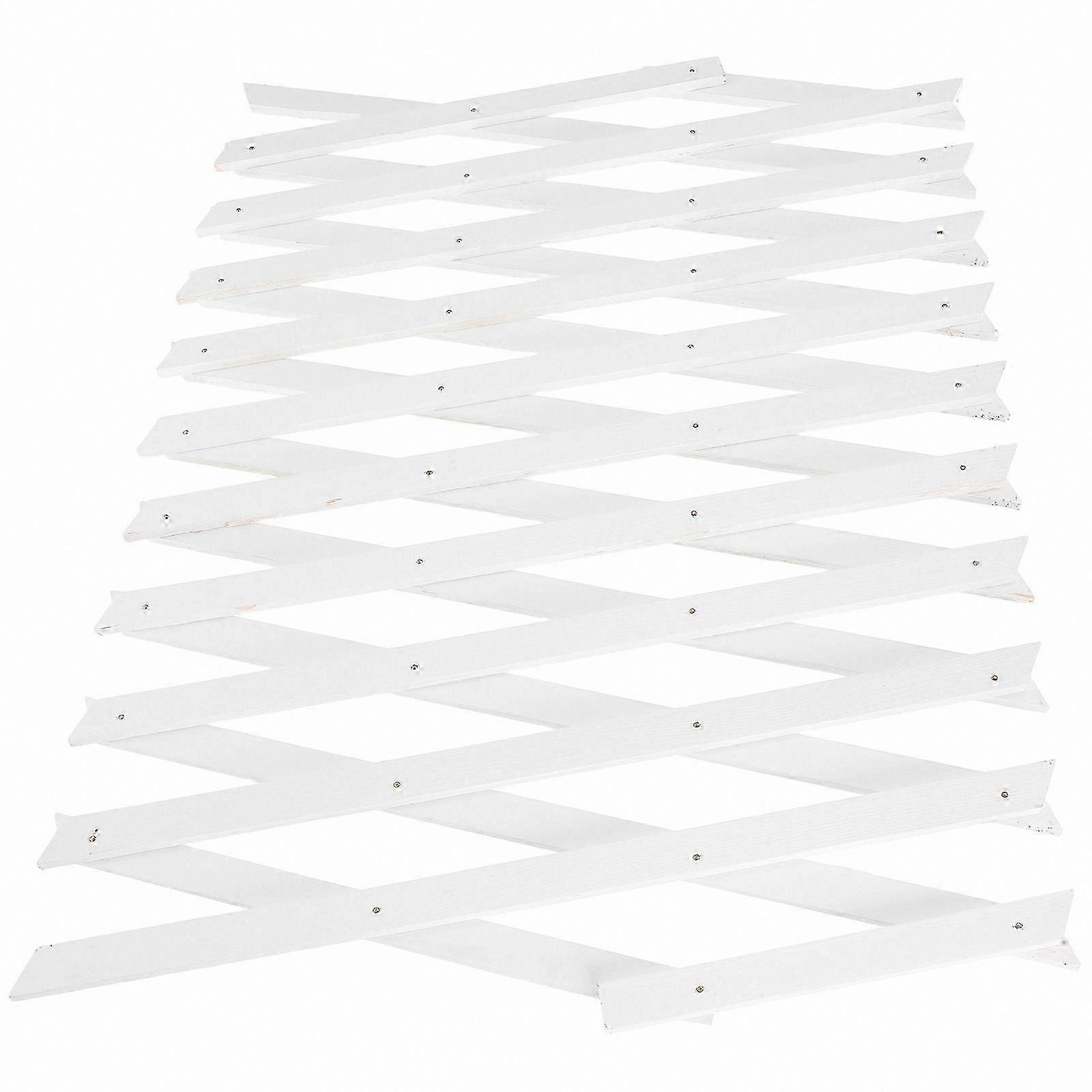 White Wooden Trellis for Climbing Plants Indoor and Outdoor Use with Adjustable Size