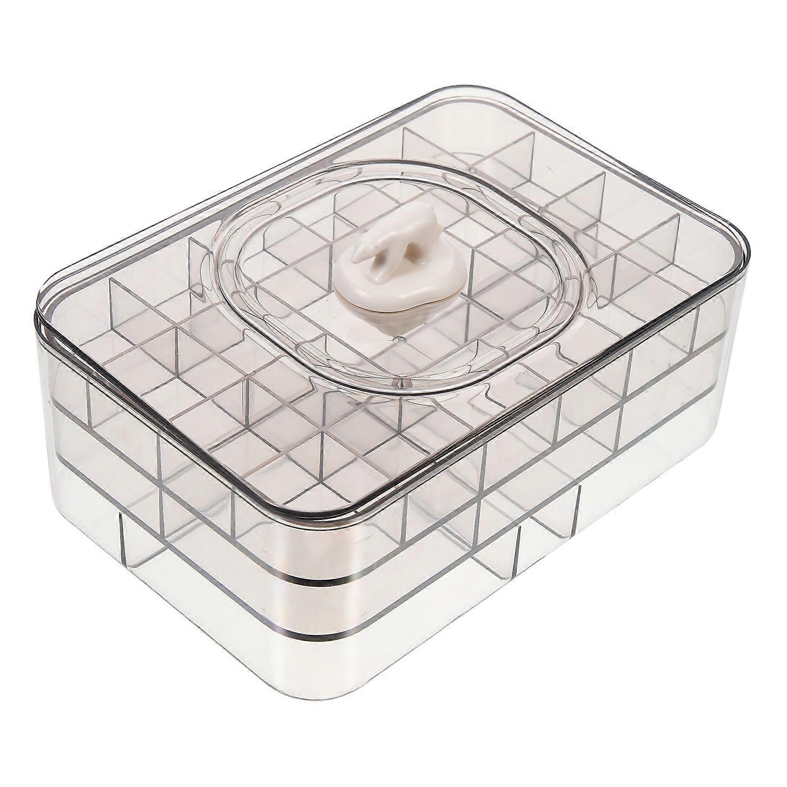 Portable Jewelry Box Transparent Ring Storage Case for Home Use 3Pcs