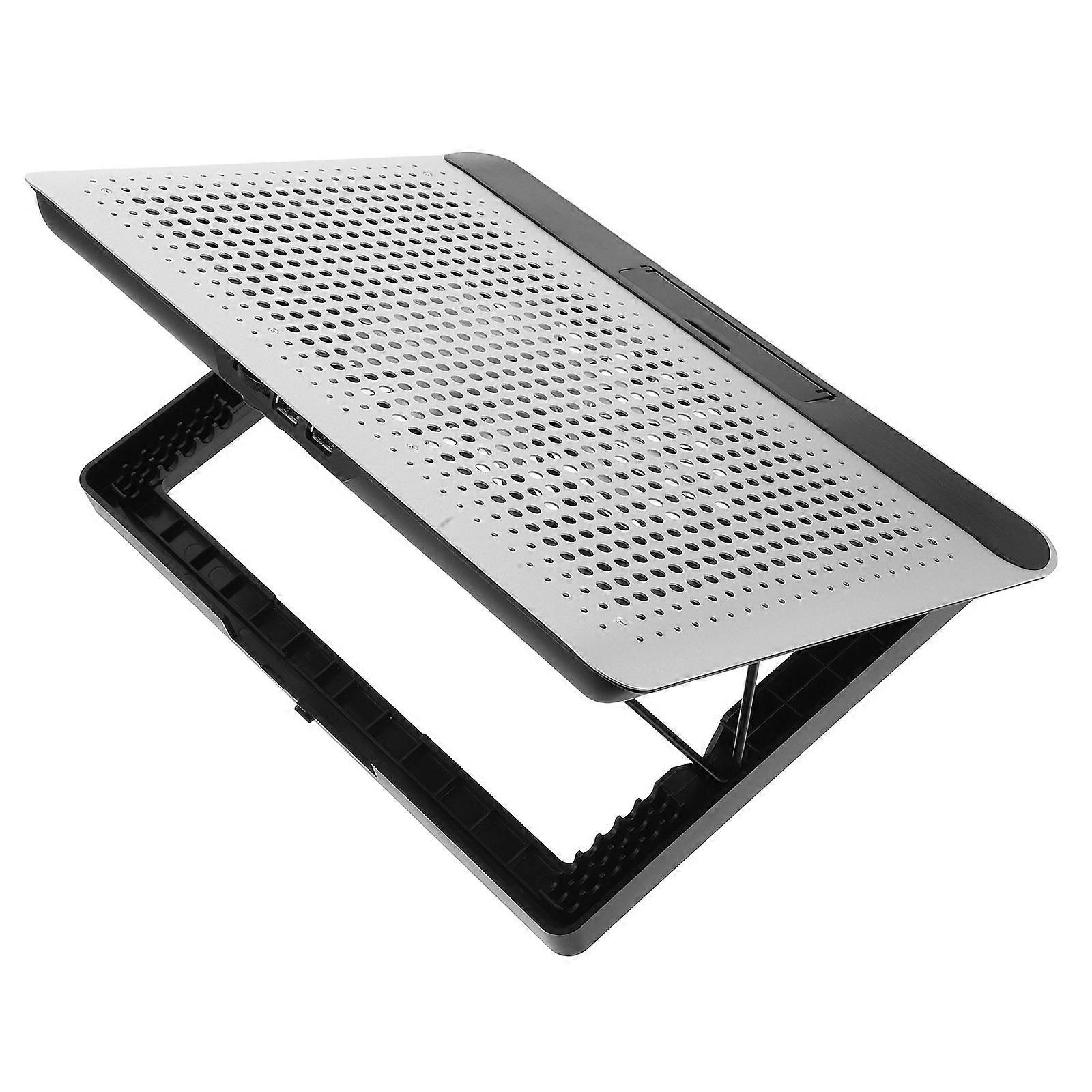 Laptop Cooling Pad Silver Portable Design Silent Operation for Home Cooler Computer