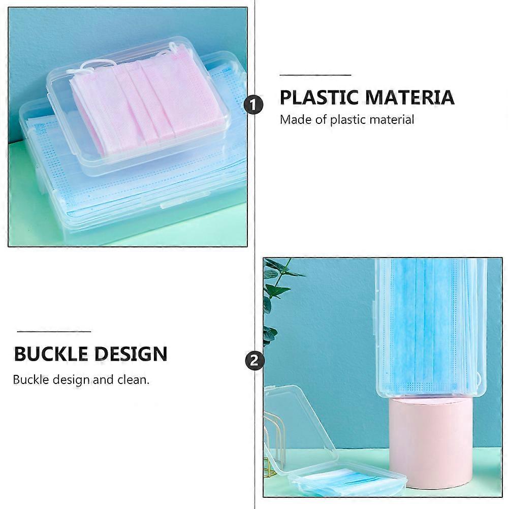 Face Mask Carrying Case Plastic Organizer Everyday Use Protection 10Pack
