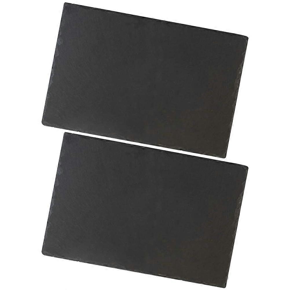 Decorative Sushi Plate Board For Home Use Rectangular Black 2Set Food Serving