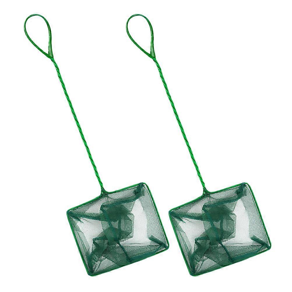 Fish Tank Net Aquarium Fishing Net for Quick Catch 2Pcs Green