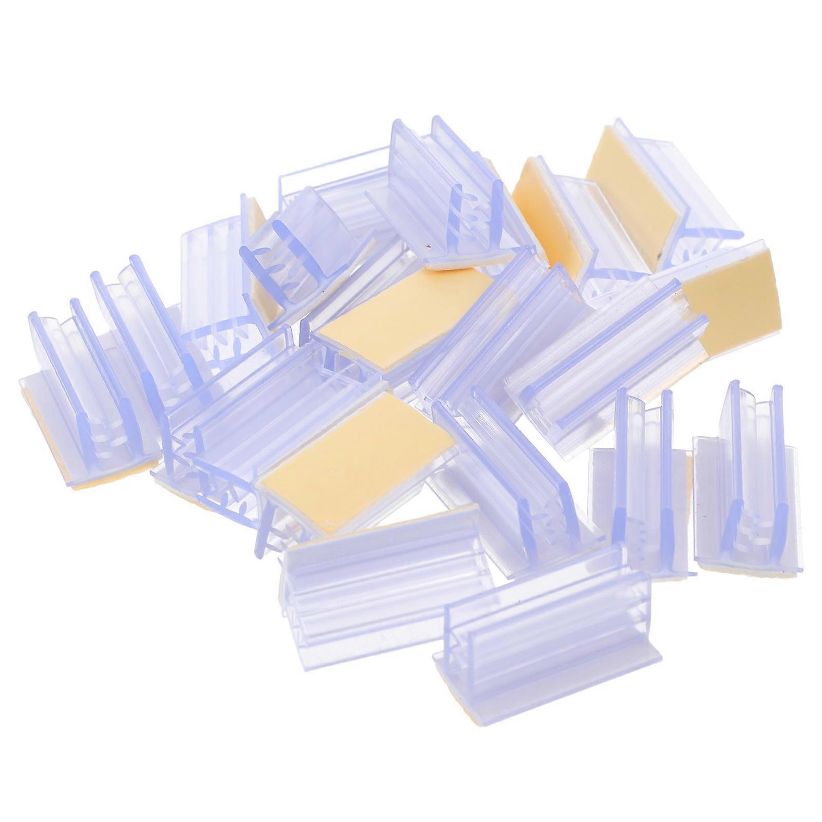 Plastic Shelf Label Holder Transparent for Display 60Pcs Durable Material