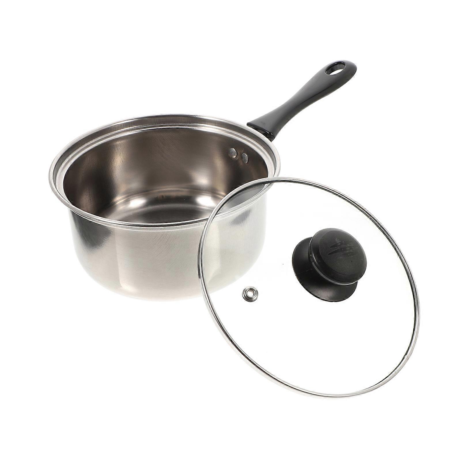 Milk Pot Stainless Steel for Boiling 4Sets Handheld Kitchen Cooking Pots