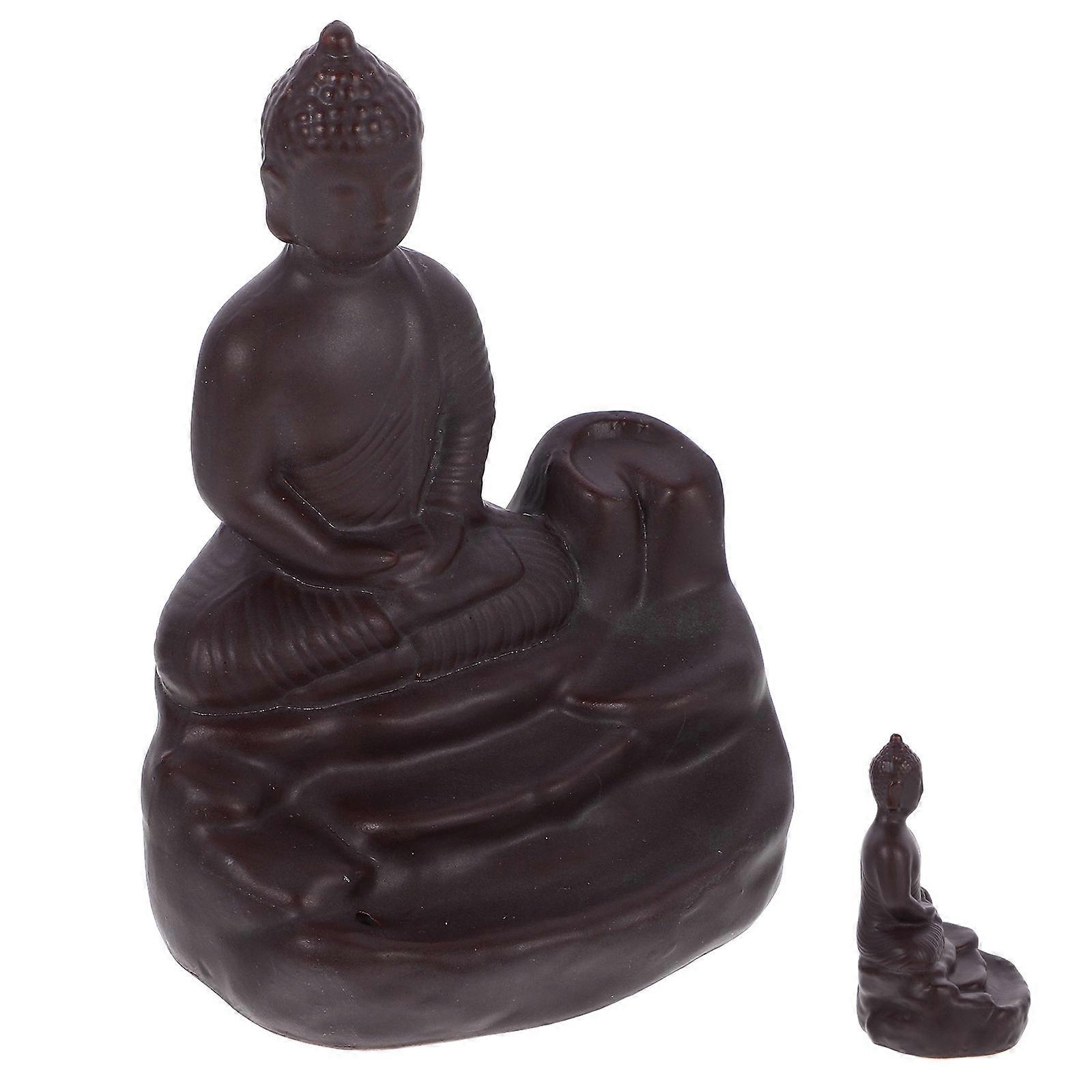 Backflow Incense Burner Furnace Classic Statue Shape Light Green 1Pcs Ornament for Home Office