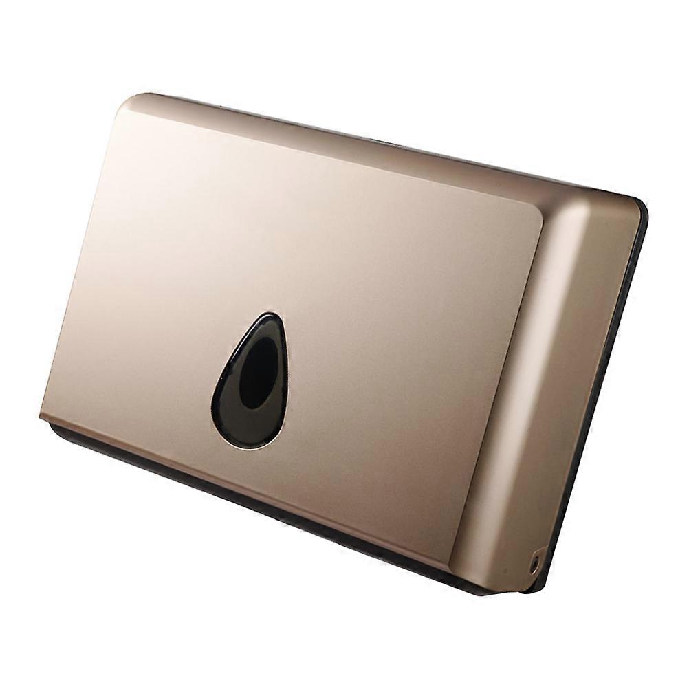 2Pcs Plastic Tissue Box Golden Bathroom Holder for Tissue Storage Use