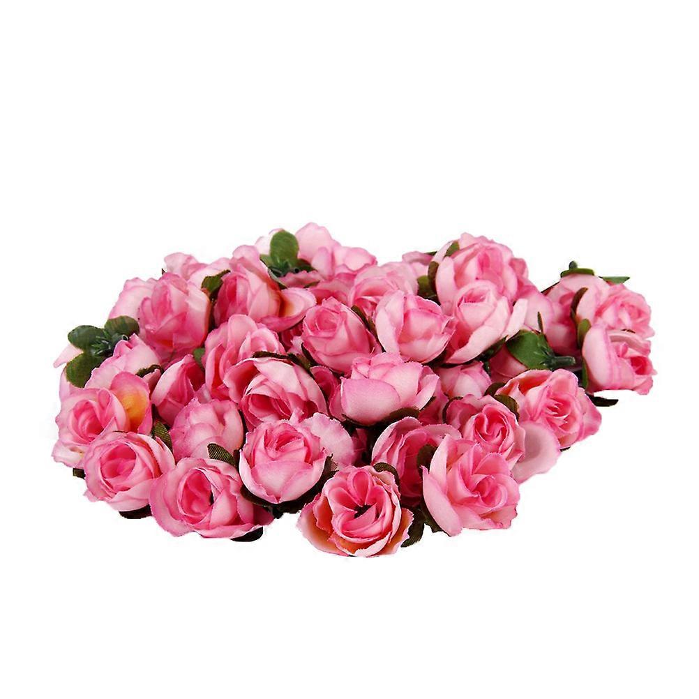 Pink Artificial Rose Heads for Event Decoration 120Pcs Set