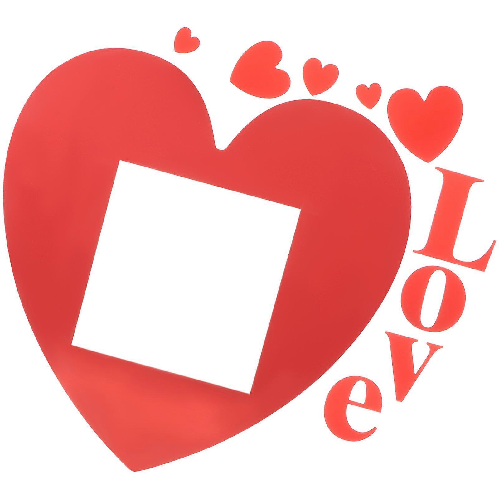 Valentines Day Acrylic Stickers Decorative Switch Decals for Decor 6Sets