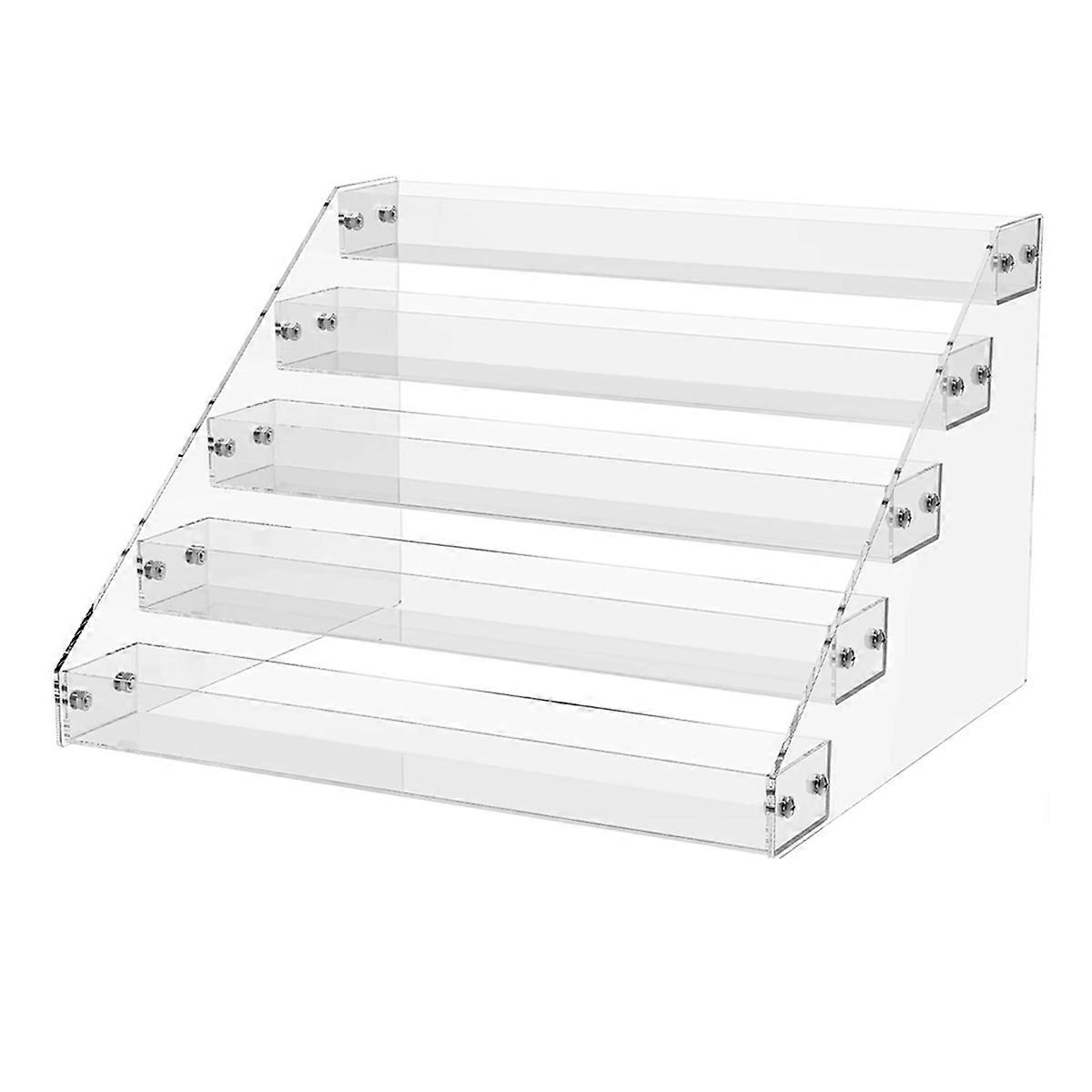 5 Layers Clear Display Stand Nail Polish Cosmetic Showcase Eyeshadow Makeup Holder Lipstick Perfume Shelf Display