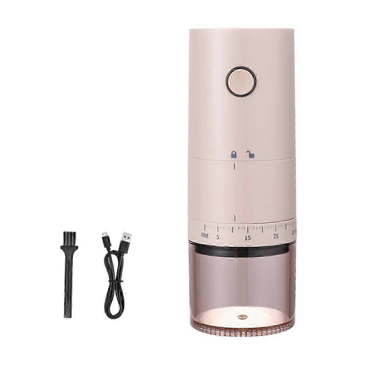 Portable Electric Coffee Grinder 38 Gears Adjustment One-Button Start Bean Grinder for Home Office T