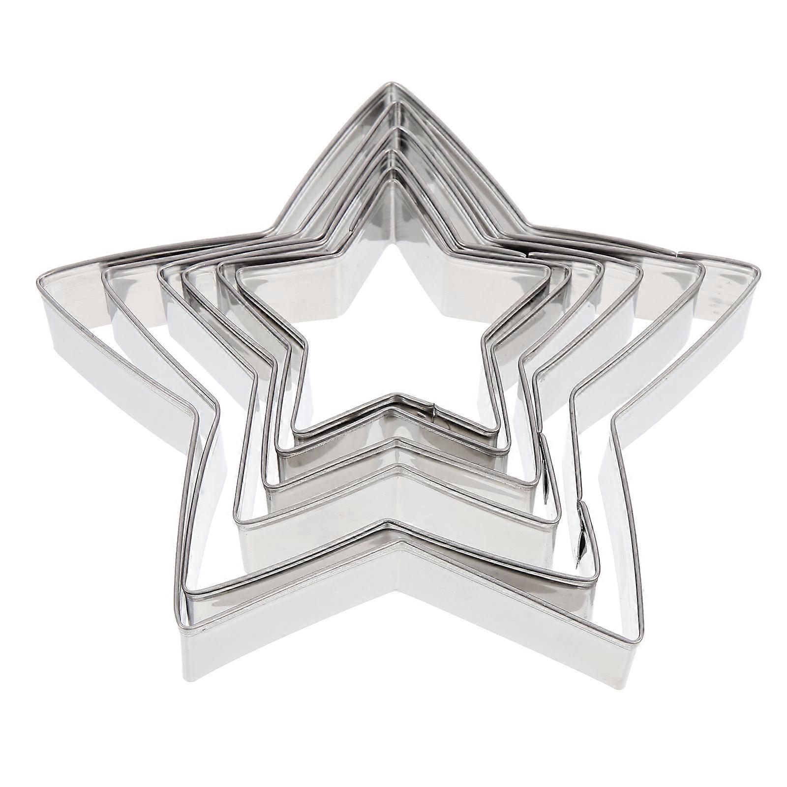 Stainless Biscuits Molds Five- Baking Cutter for Baking 12Pcs