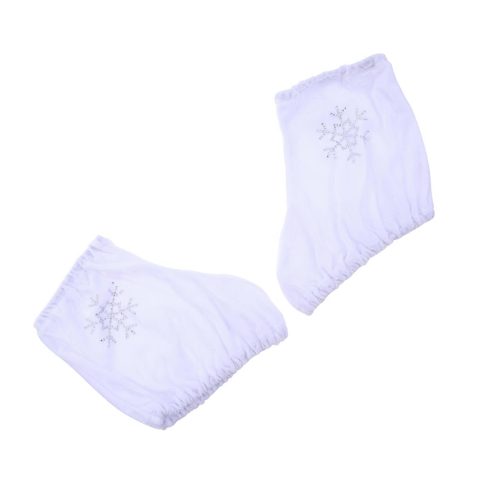 Figure Skate Covers Skate Boot Covers for Protection Use 1Pair White