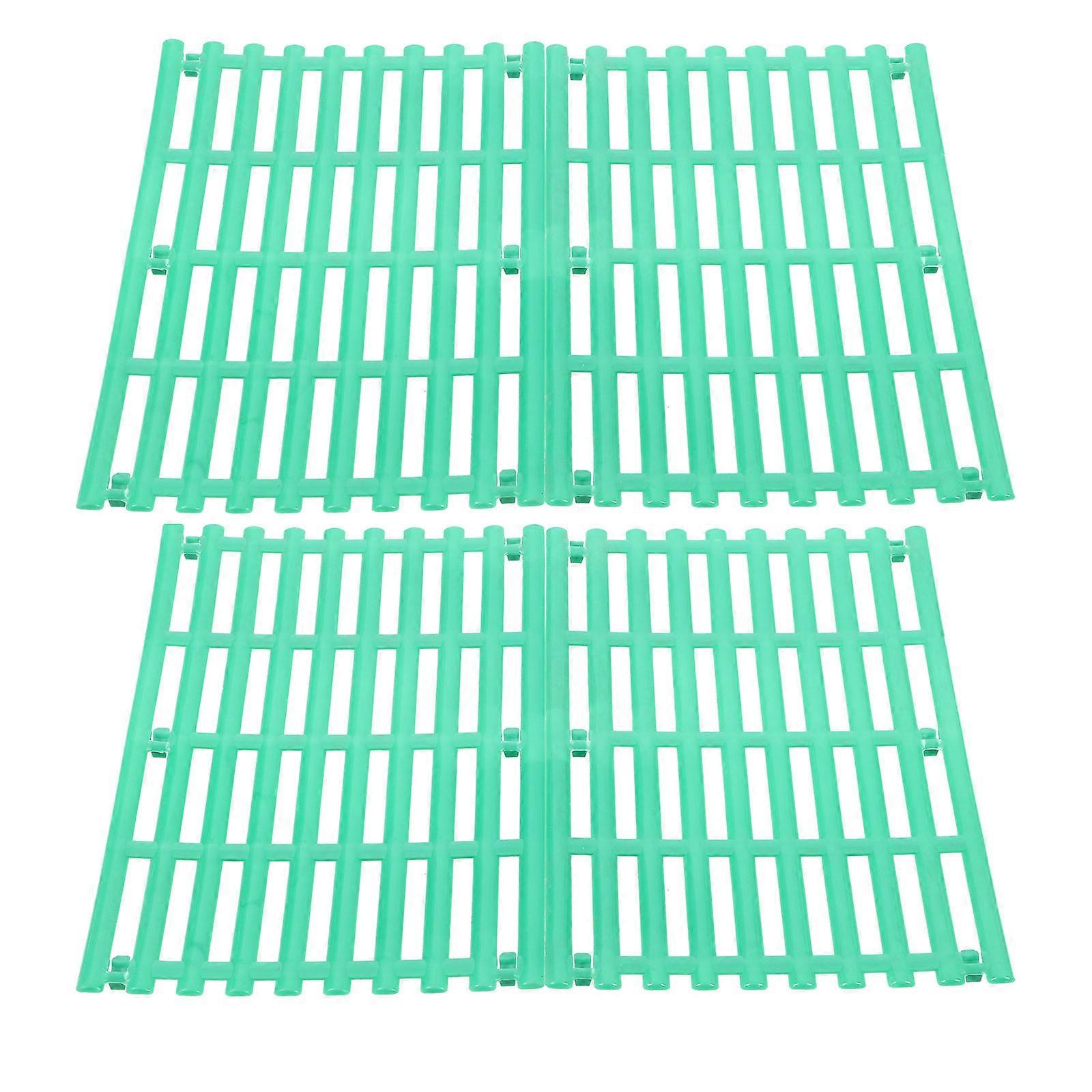 Rabbit Cage Mat for Pets 4Pcs Plastic Floor Pads with Easy Cleaning