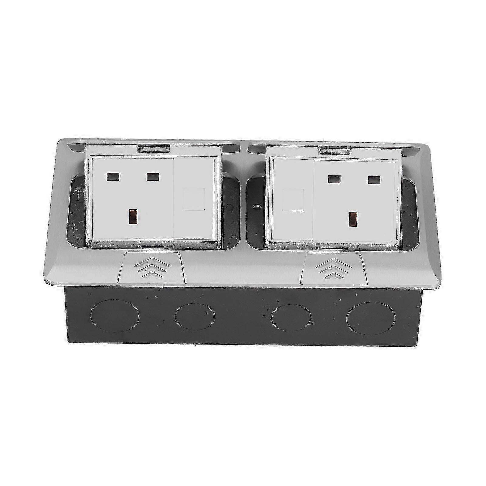 Floor Socket Bounce Double UK Standard Dual Computer Multifunctional Desktop Outlet for Office 26s
