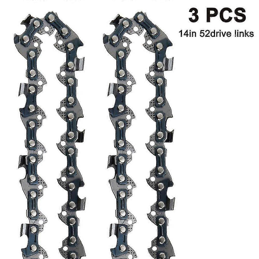 3 Piece Set Universal Logging Chainsaw Chains 3/8 Lp Pitch Semi-chisel