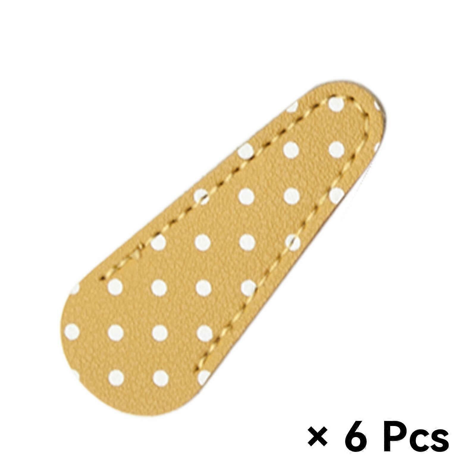 ICERUN 6 Pcs Scissors,Quick Setup Scissors Protective Cover,Adjustable Angle Safety Scissors Covers,Yellow Base with White Dots Image