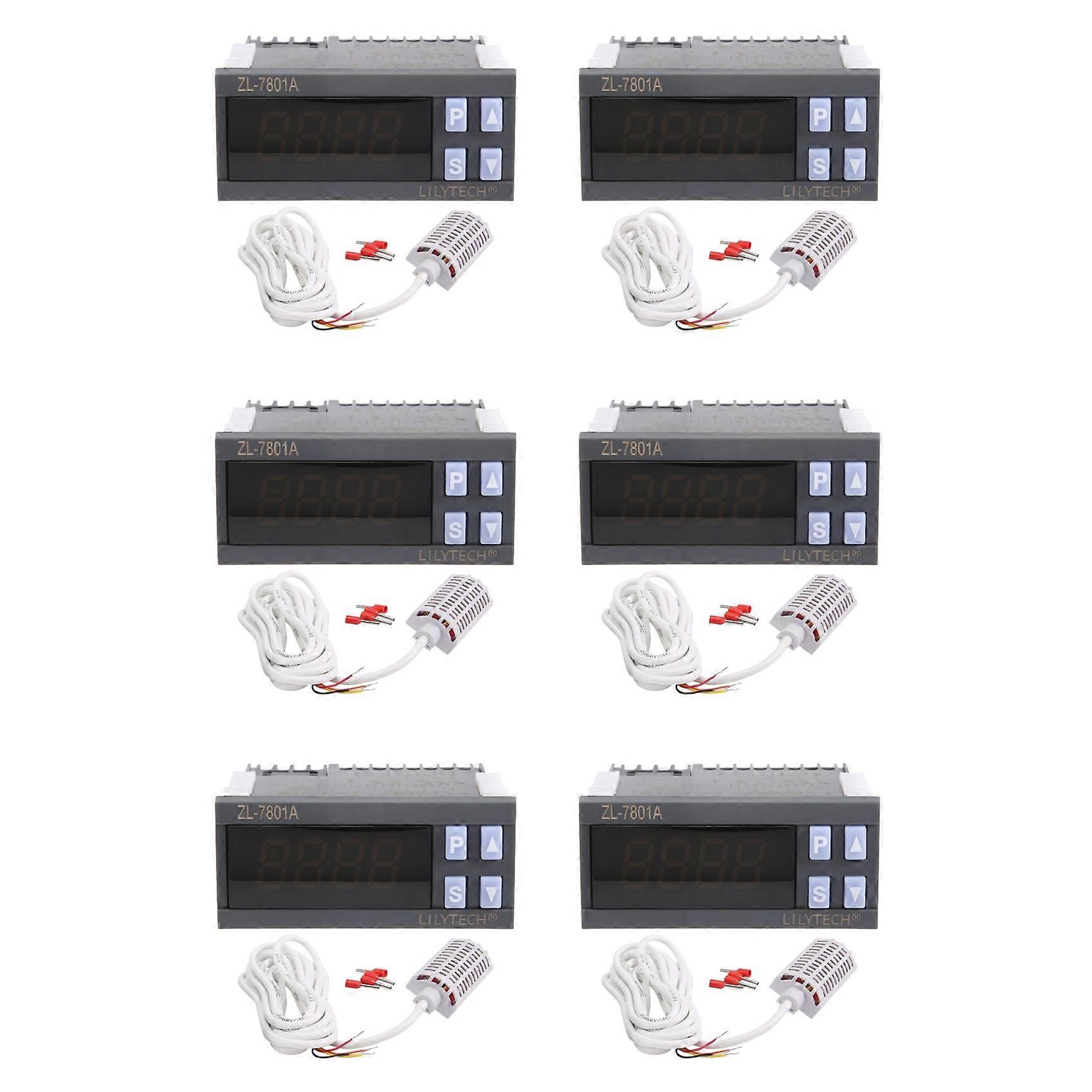 6X LILYTECH ZL-7801A, Universal, General, Temperature and Humidity Controller, Thermostat and Hygrostat