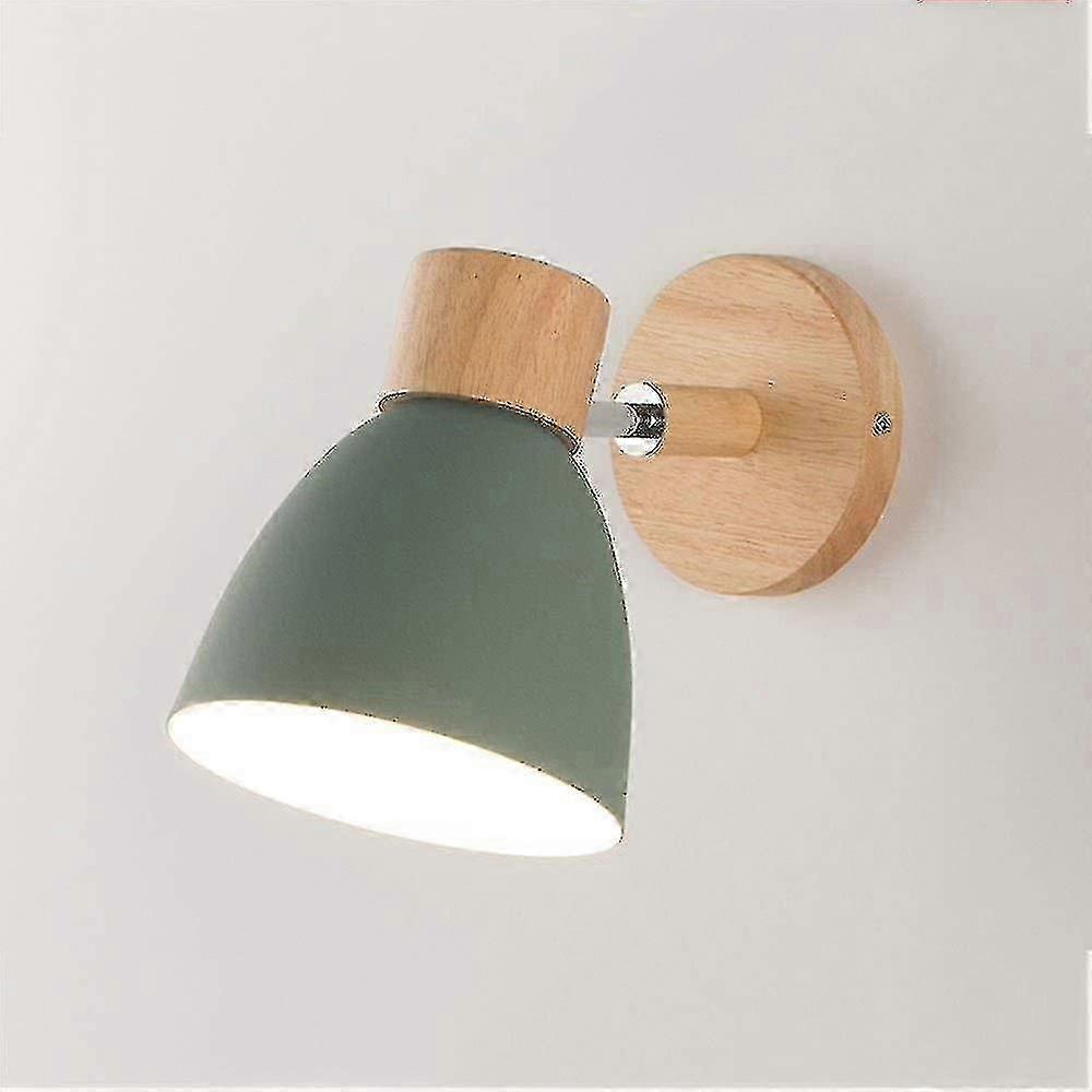 Nordic Metal Iron Macaron Room Bedside Wall Lamp - Green